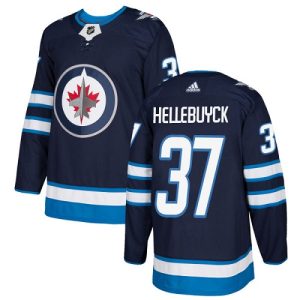 Kinder Winnipeg Jets Eishockey Trikot Connor Hellebuyck #37 Authentic Navy Blau Heim